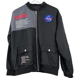 JIA SHANG CHENG YI Vogue Style Black Nasa Light Nylon bomber jacket Size Medium